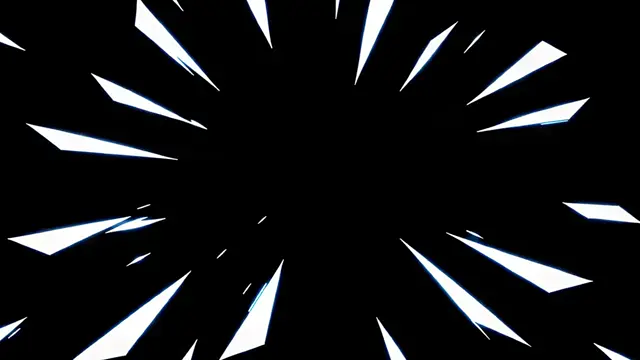 2D VFX Impact Burst with Sharp White Energy Shards