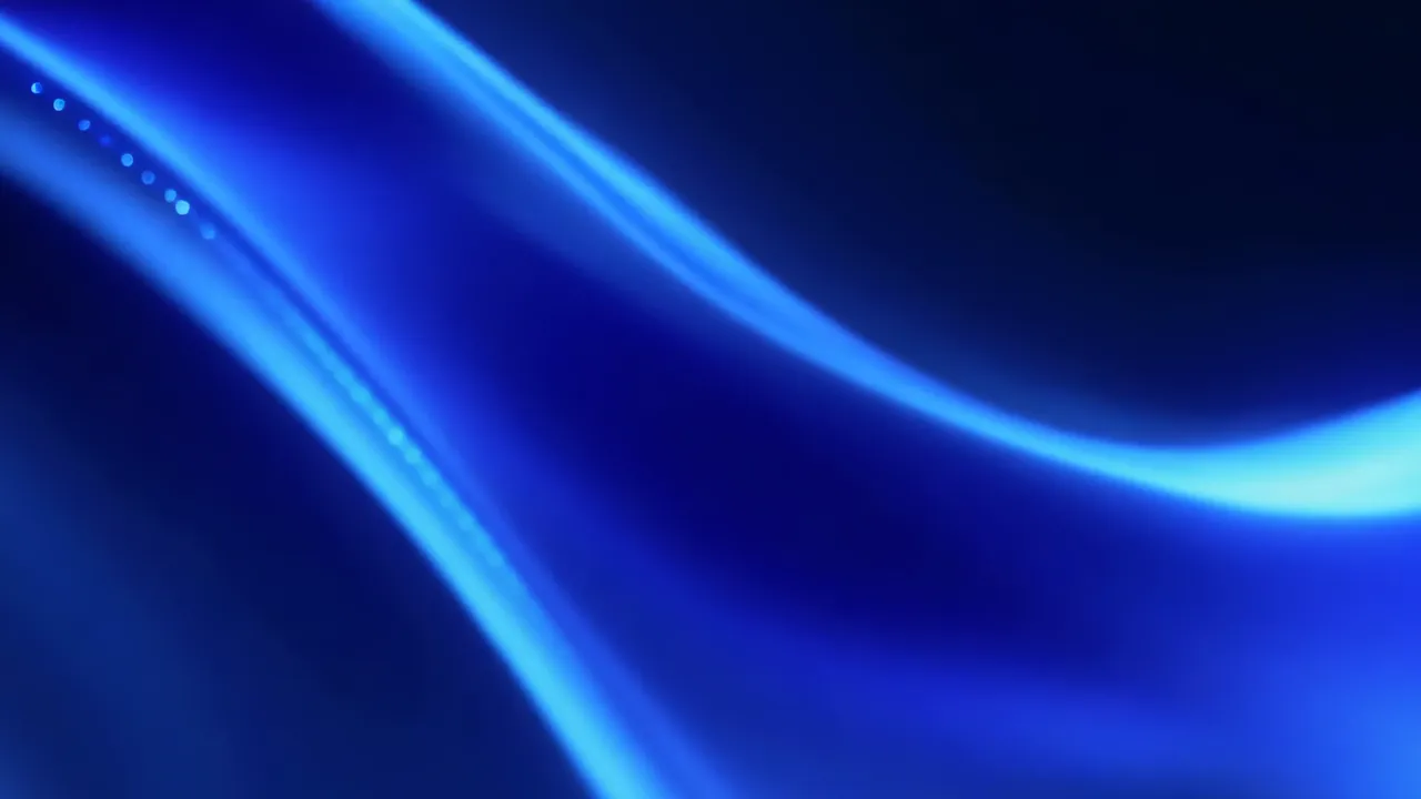 Abstract Blue Flowing Background with Glimmering Effects