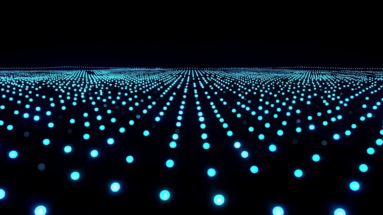 Abstract Field of Interconnected Light Points