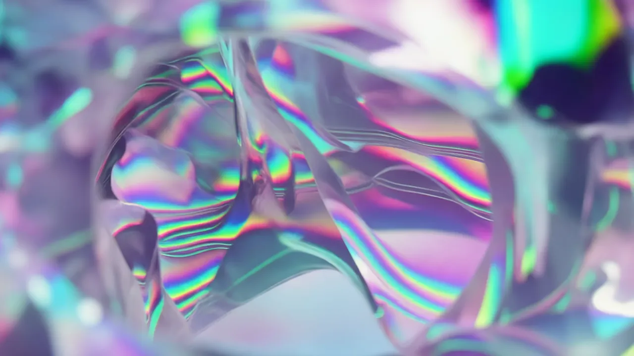 Abstract Flowing Forms with Chromatic Aberration
