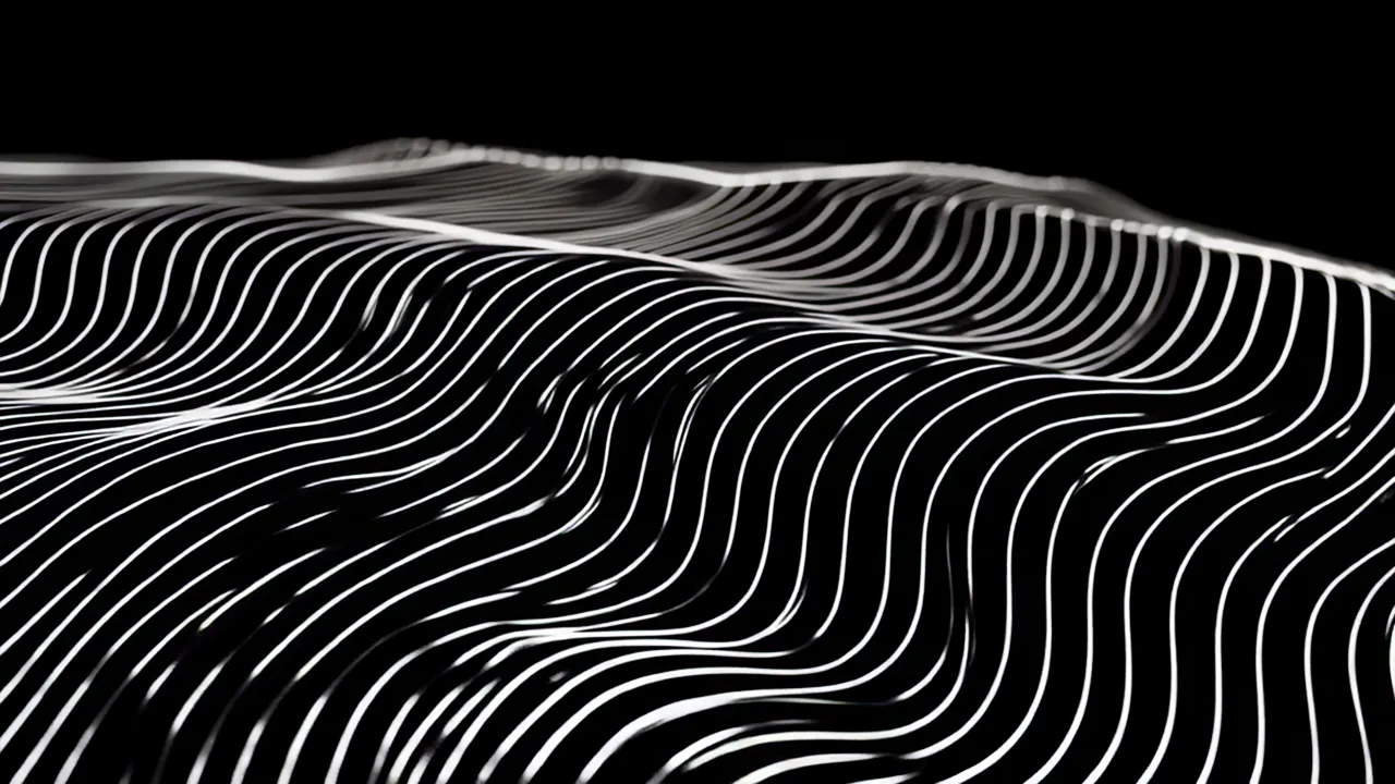 Abstract Fluid Lines Creating Dynamic Topography Patterns