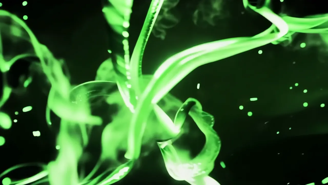 Abstract Green Energy Background with Dynamic Patterns