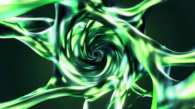 Abstract Green Swirling Plasma with Cinematic Lighting