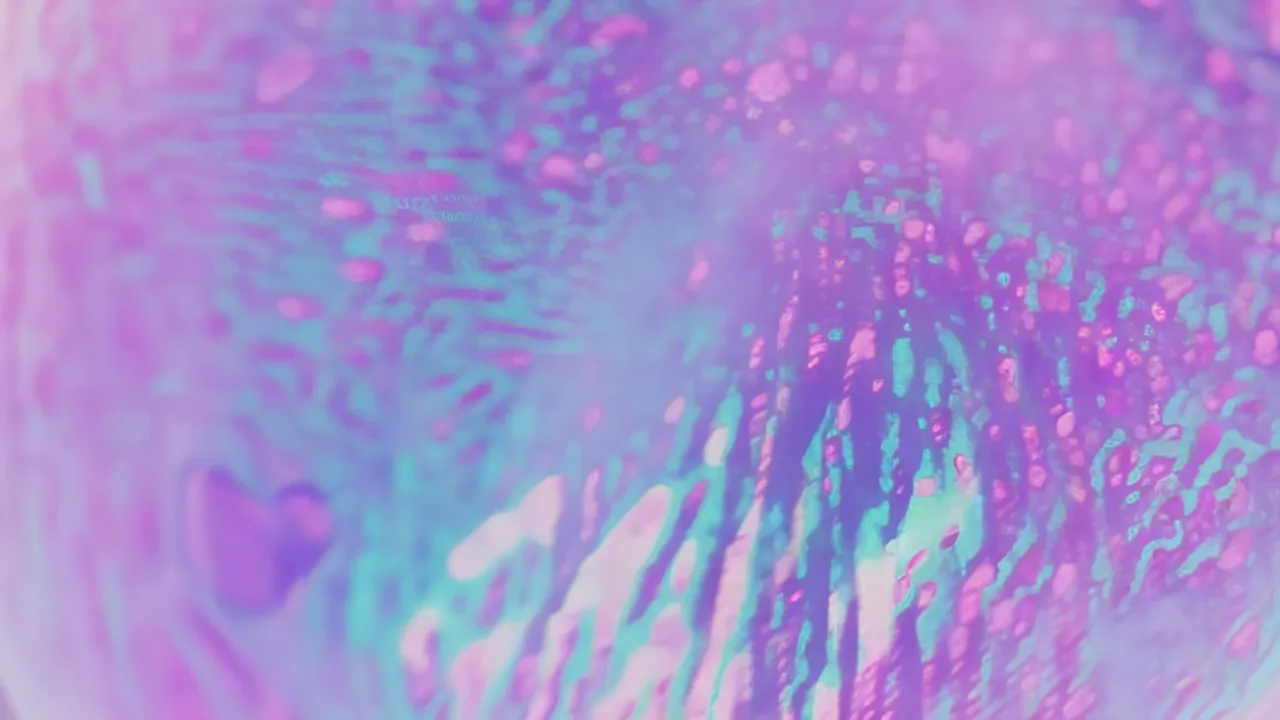 Abstract Iridescent Forms Flowing in Pastel Colors