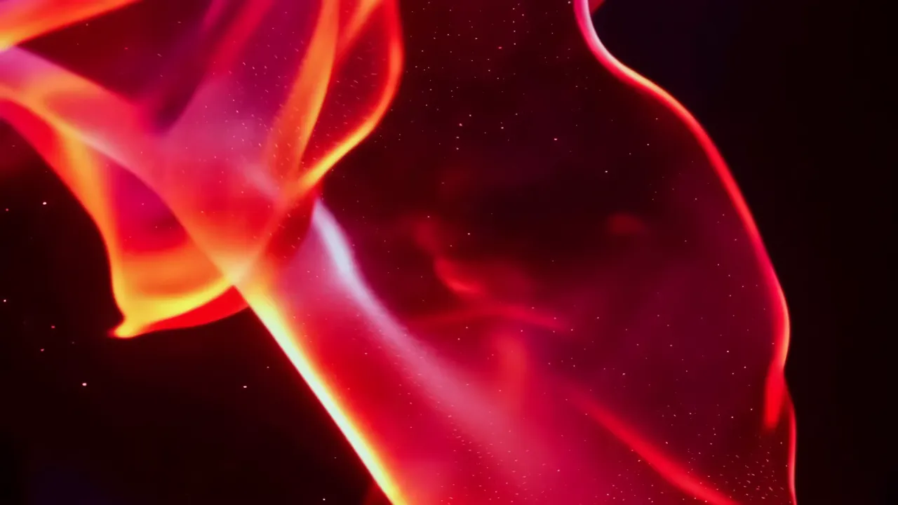Abstract Red Flowing Design with Soft Glow Effects