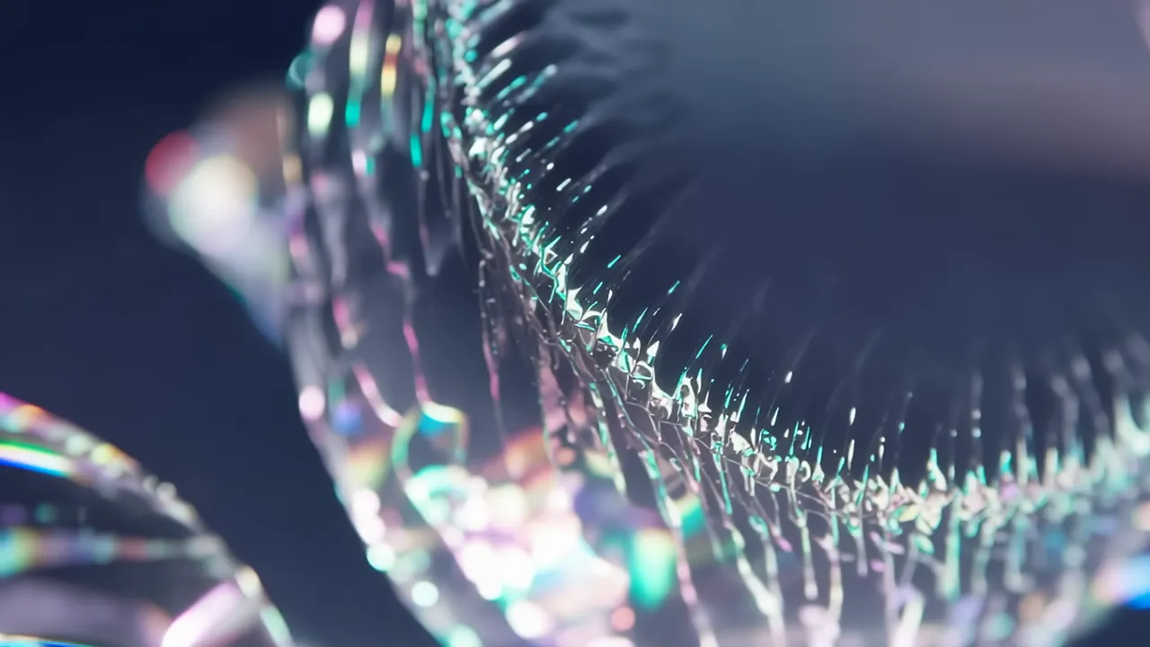 Abstract Translucent Sculptures with Colorful Light Refractions