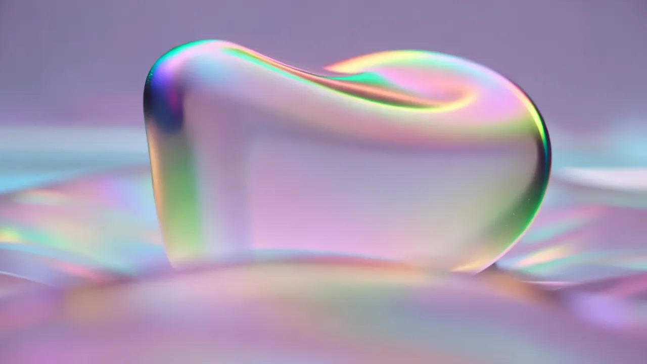 Abstract Translucent Sculptures with Rainbow Refraction