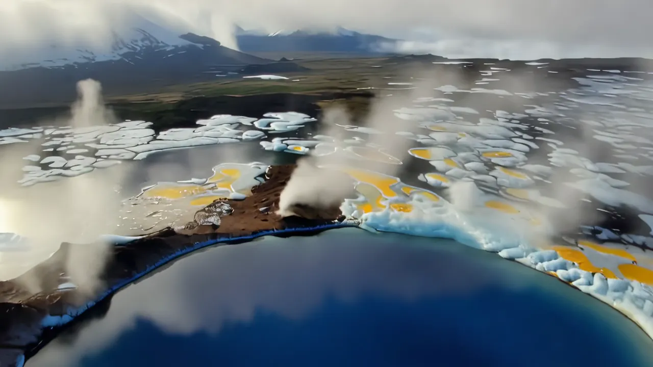 Aerial Descent into a Colorful Mountain Canyon