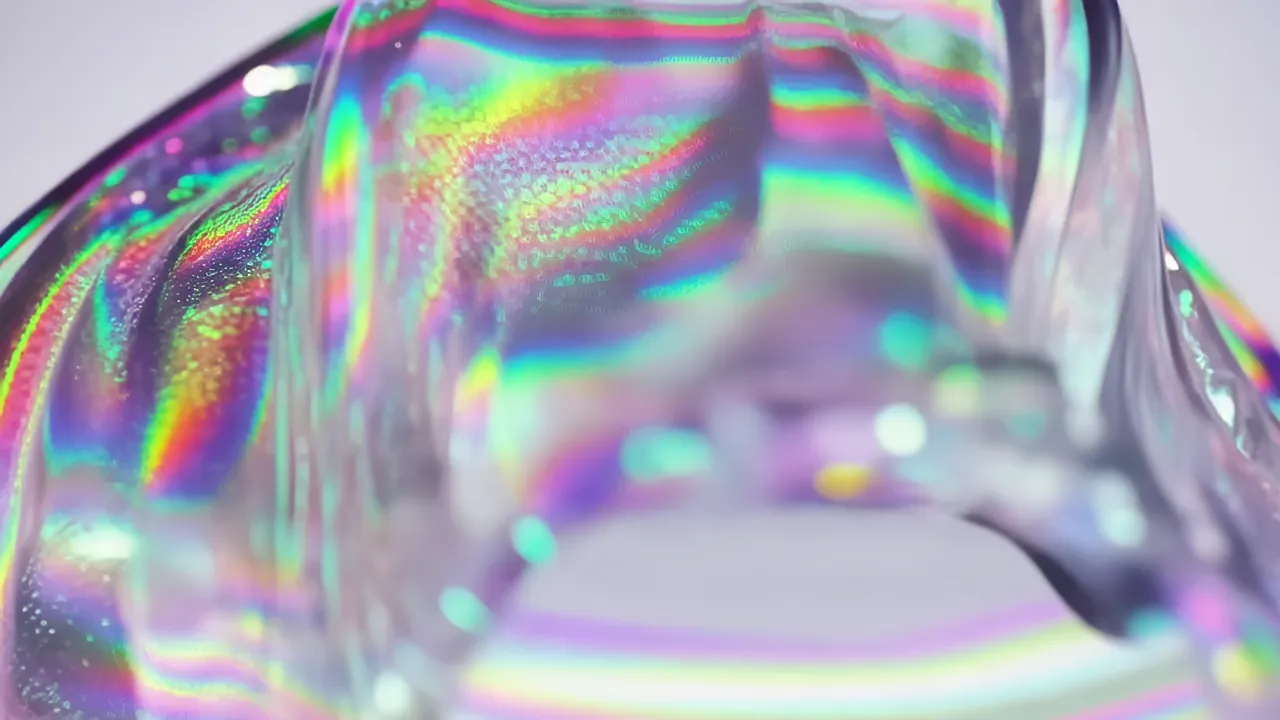 Amorphous Translucent Shapes with Rainbow Edges
