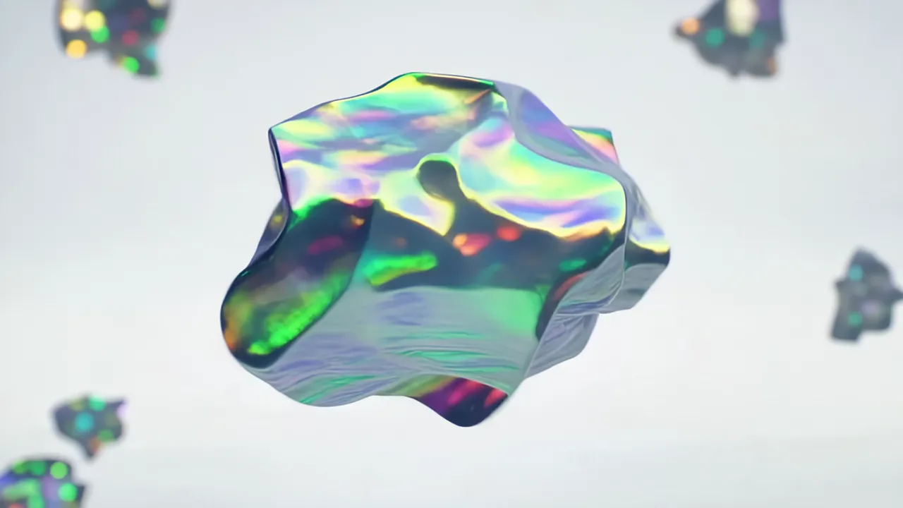 Amorphous Translucent Shapes with Rainbow Edges
