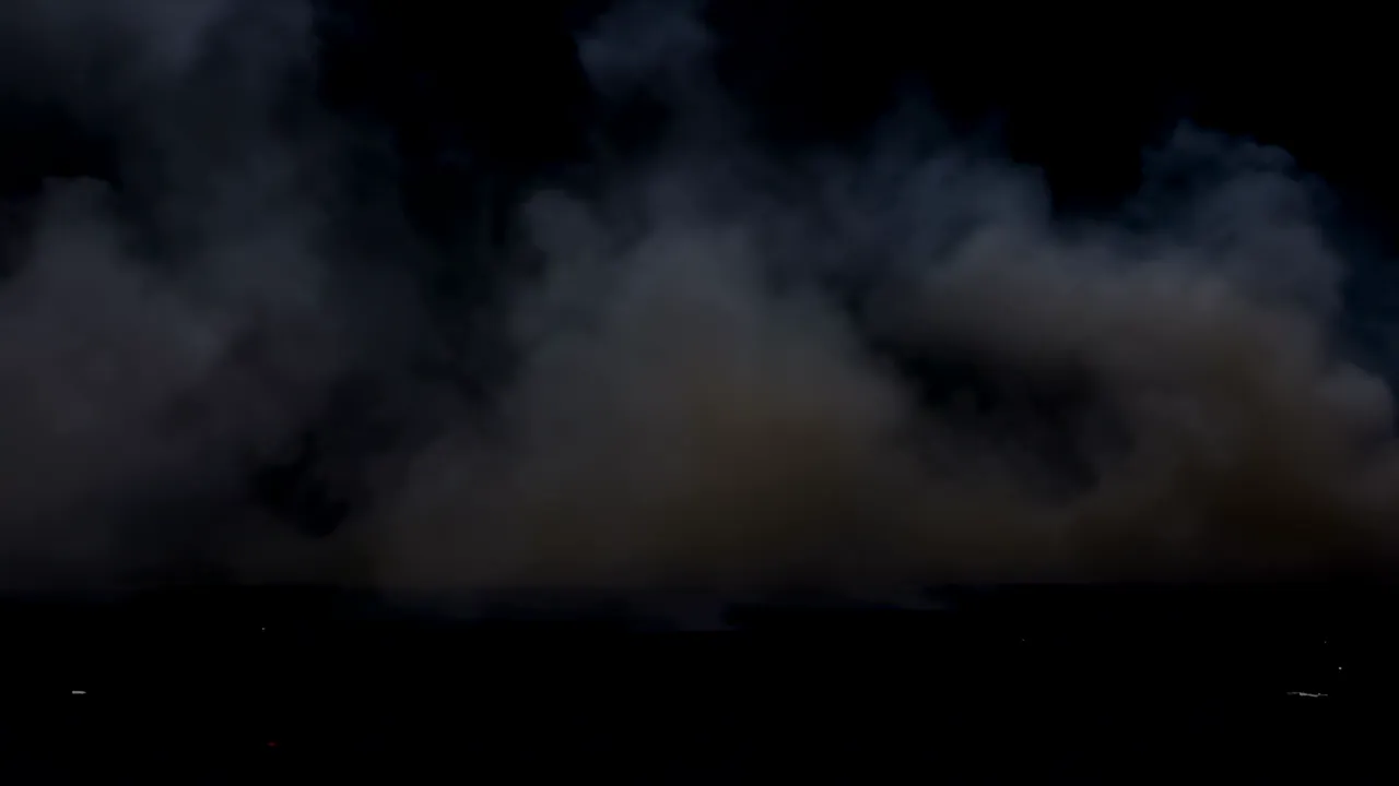 Atmospheric Ground Haze Expanding Horizontally