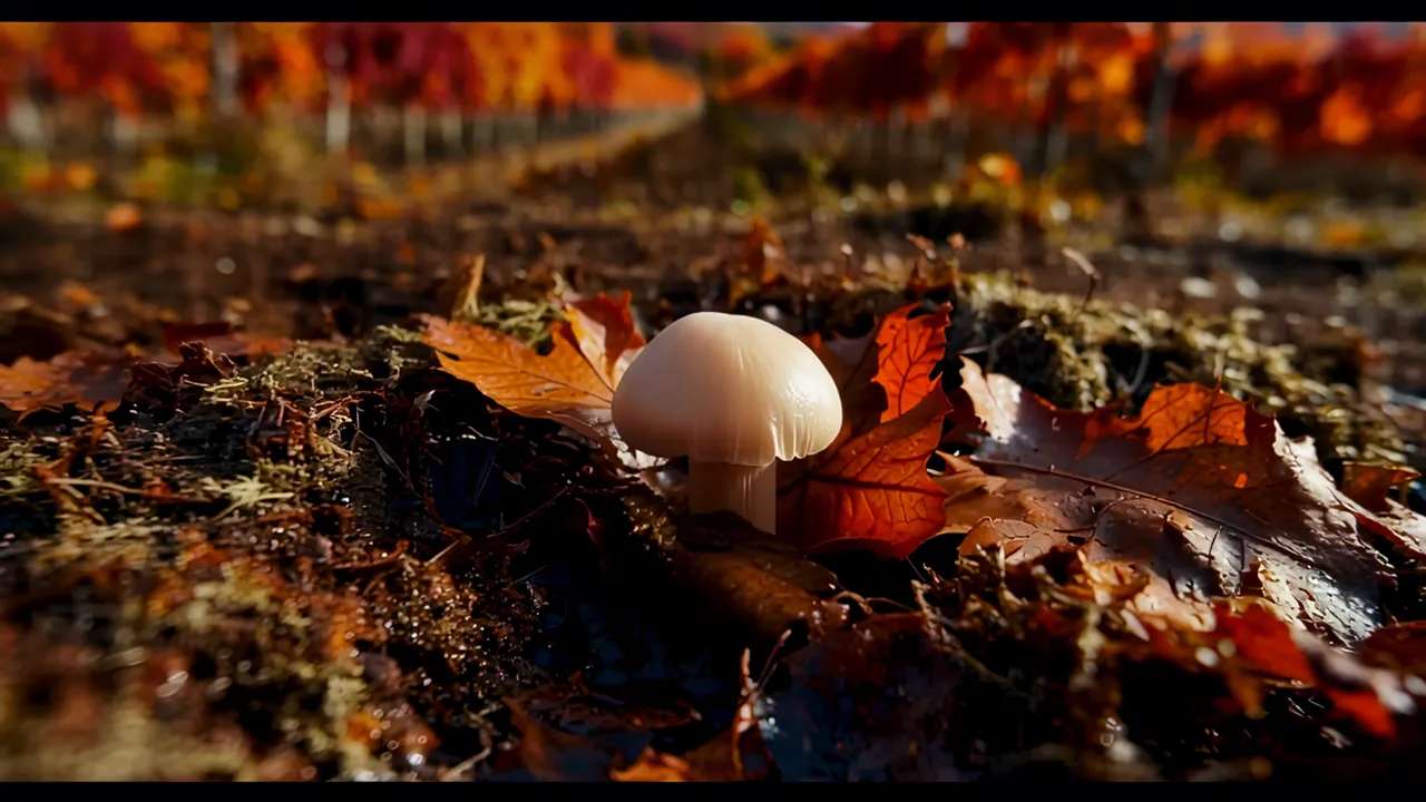 Autumn Vineyard with Red and Orange Vines