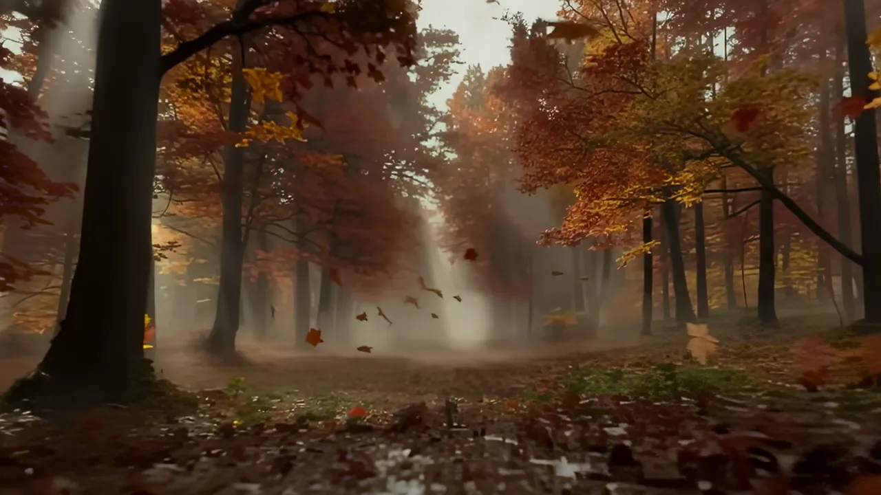 Beautiful Solo Autumn Tree in Vibrant Fall Colors