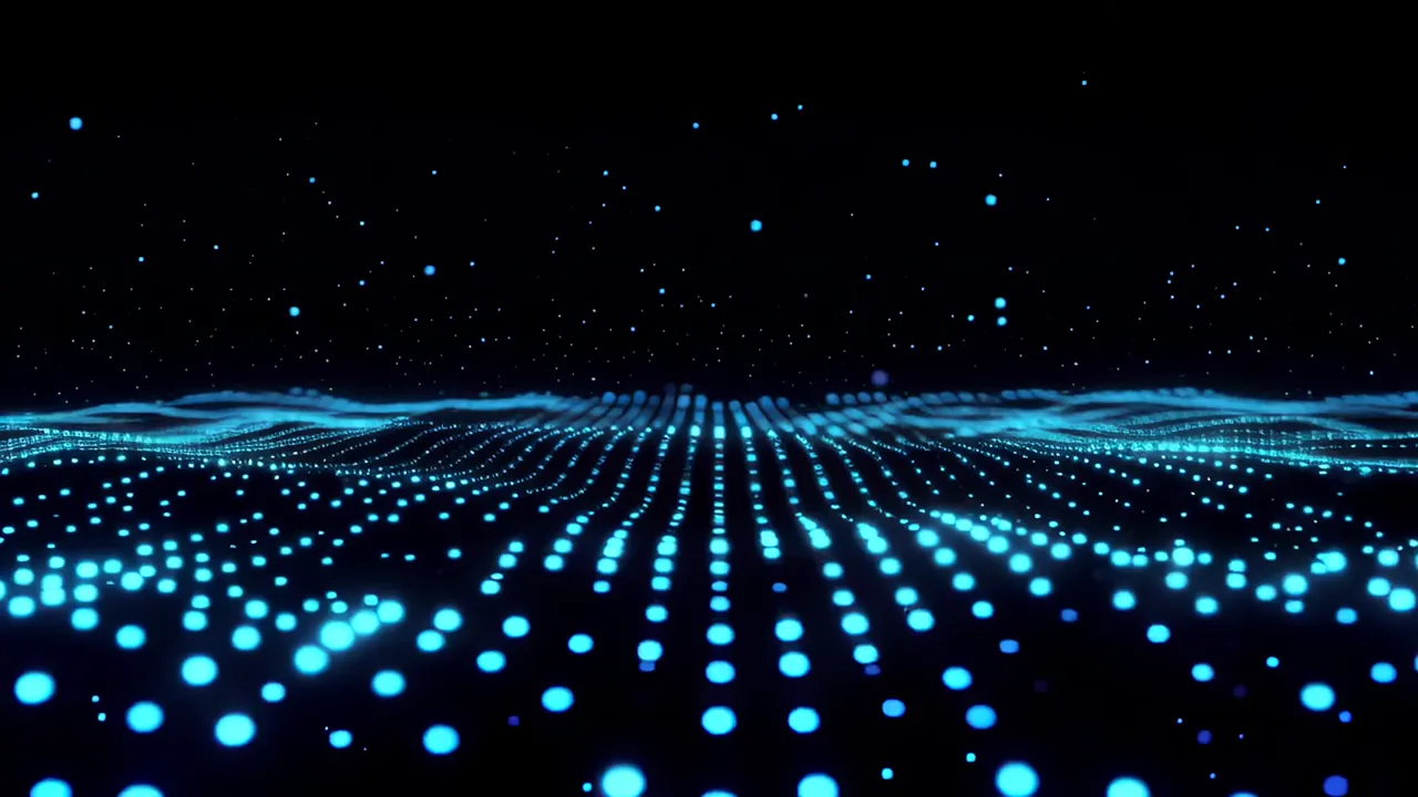 Bioluminescent Blue Data Pulses in Dark Space