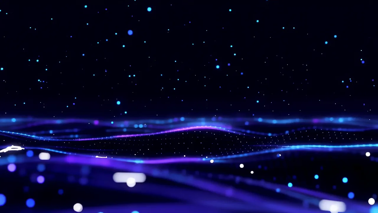 Bioluminescent Data Pulses Rippling in Darkness