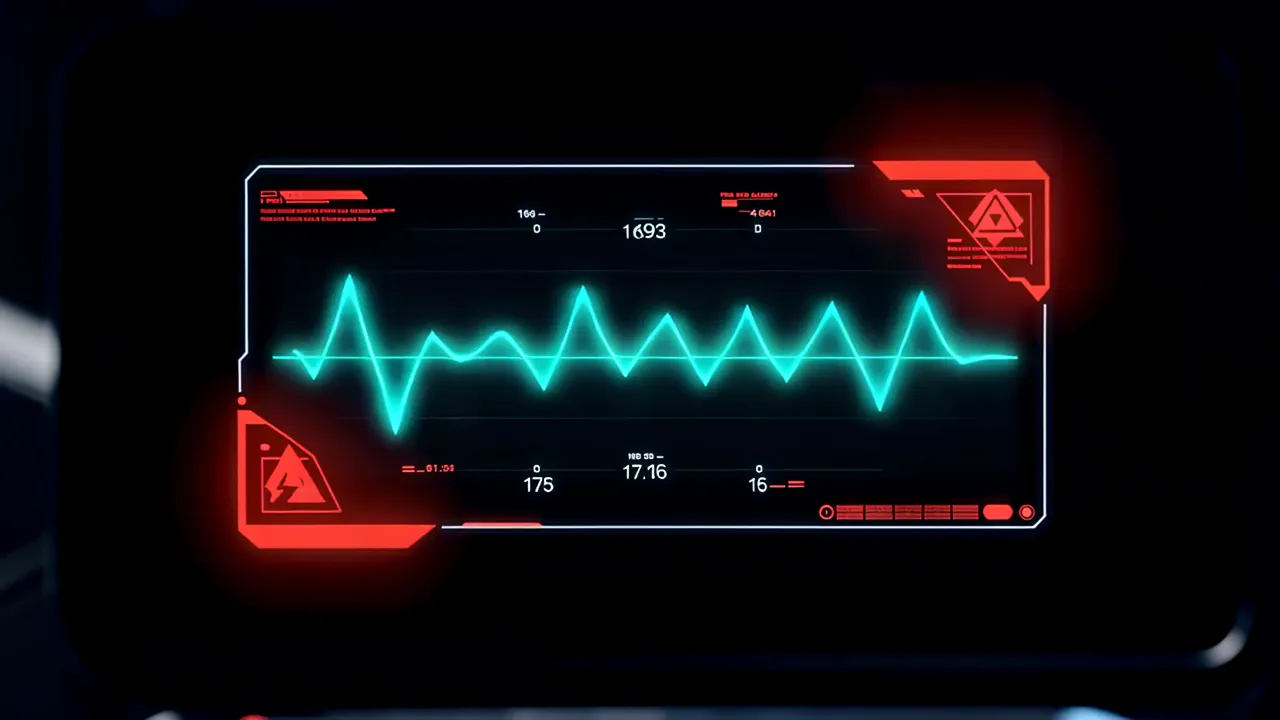 Biometric Scan Display with Pulse Waveform and Statistics