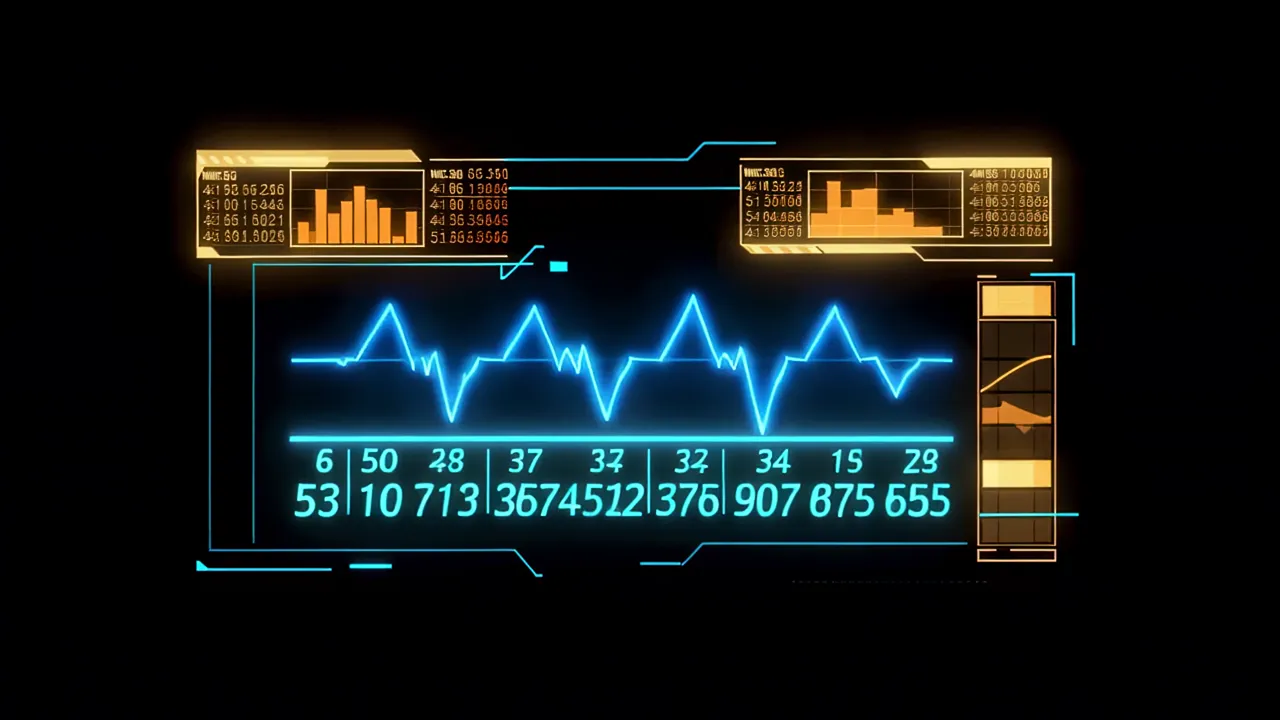 Biometric Scan Display with Waveform Pulse and Statistics