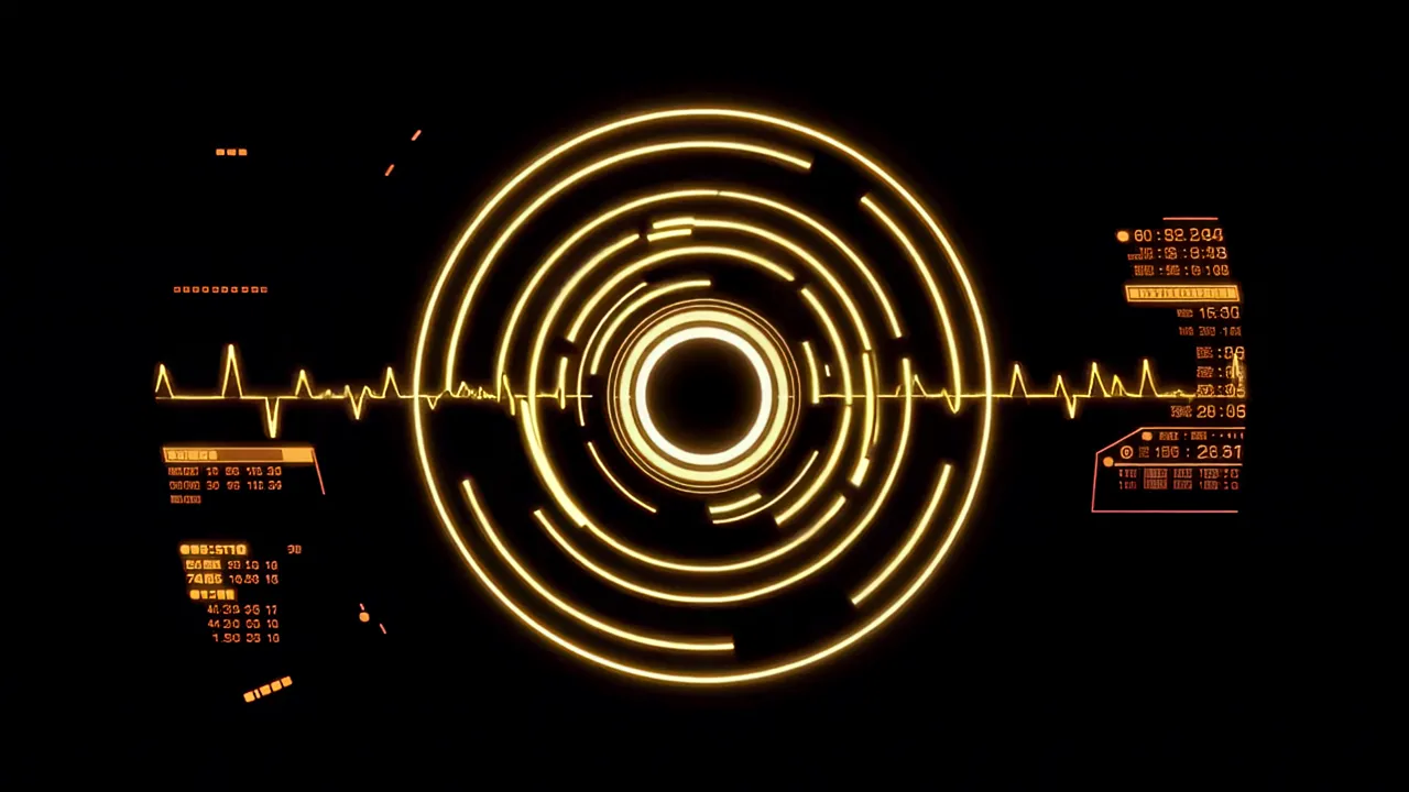 Biometric Scan Display with Waveform Pulse and Statistics