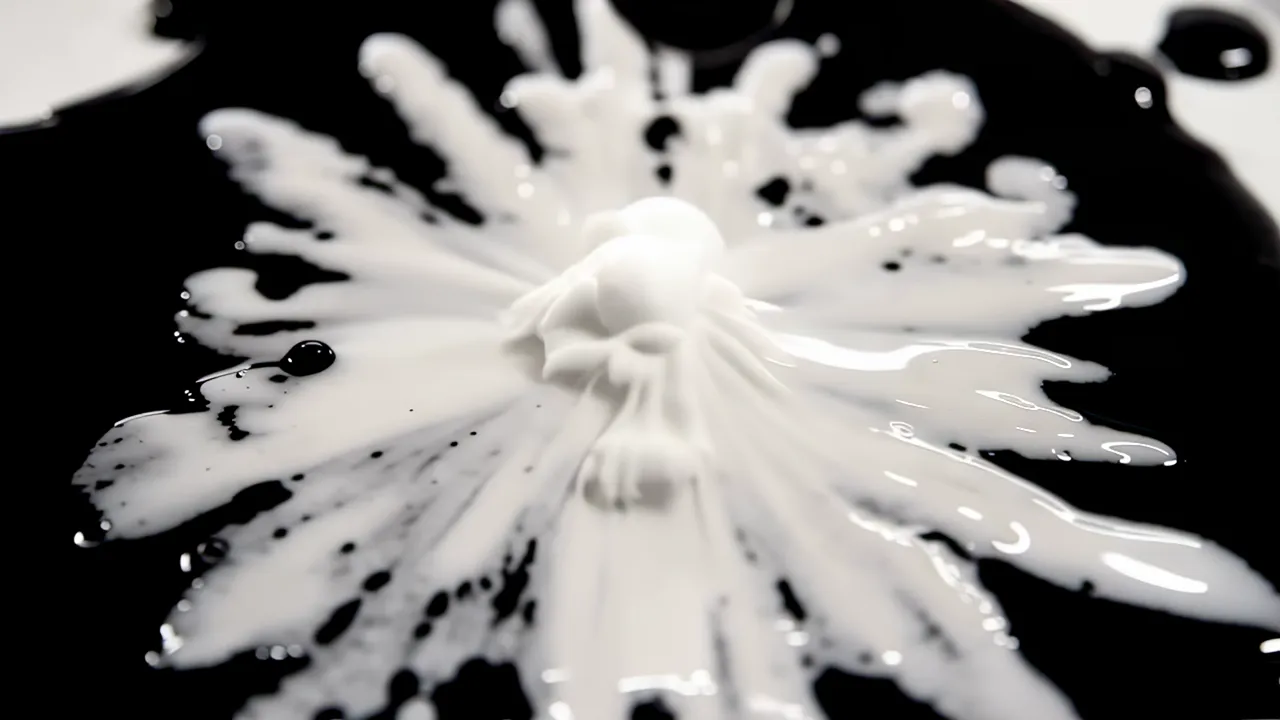 Black Ink Expanding on White Surface