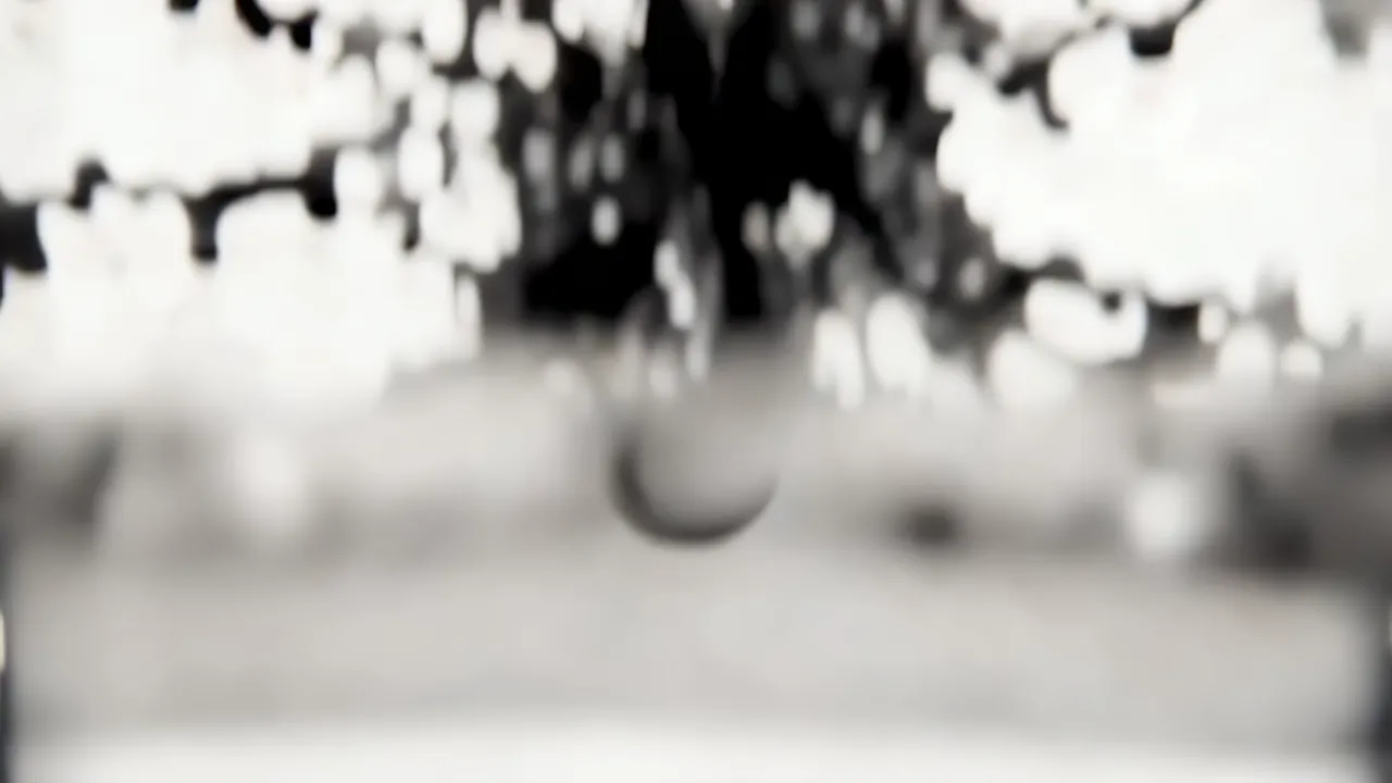 Black Ink Spreading Across White Frame