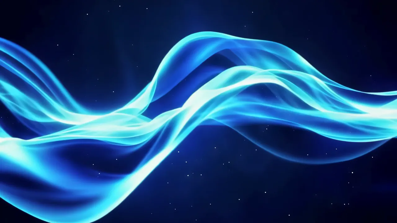 Blue Abstract Wave Energy Background