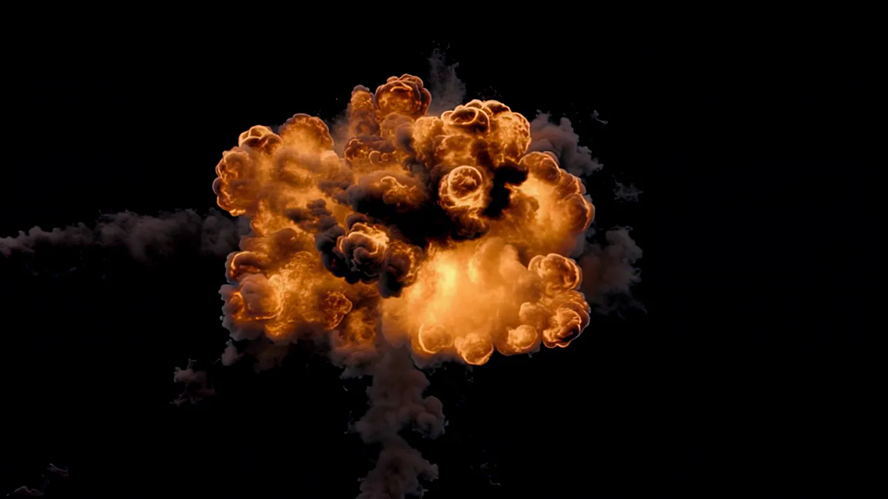 Bright Core Energy Burst with Expanding Shockwave