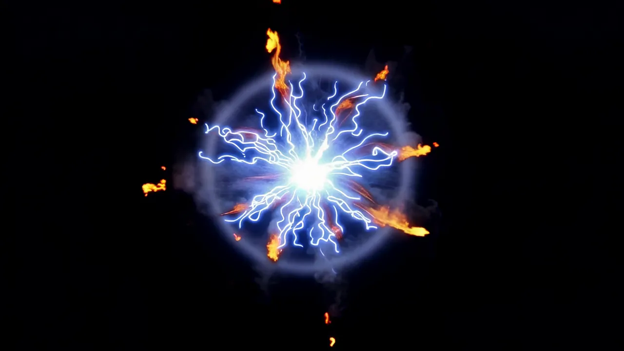 Bright Energy Burst with Expanding Shockwave Ring