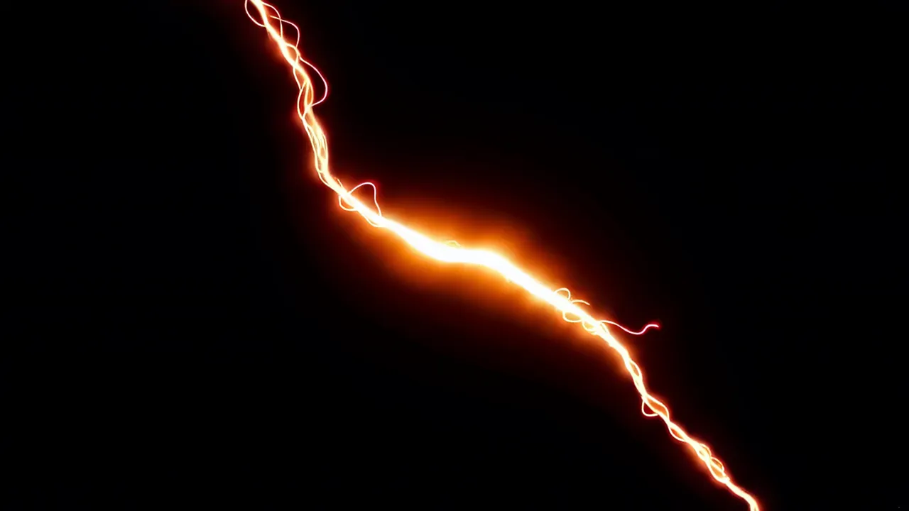 Bright Lightning Strike with Glowing Corona Effect