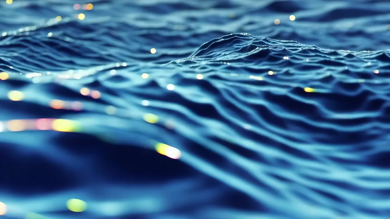Calm Blue Water Waves with Gentle Reflections