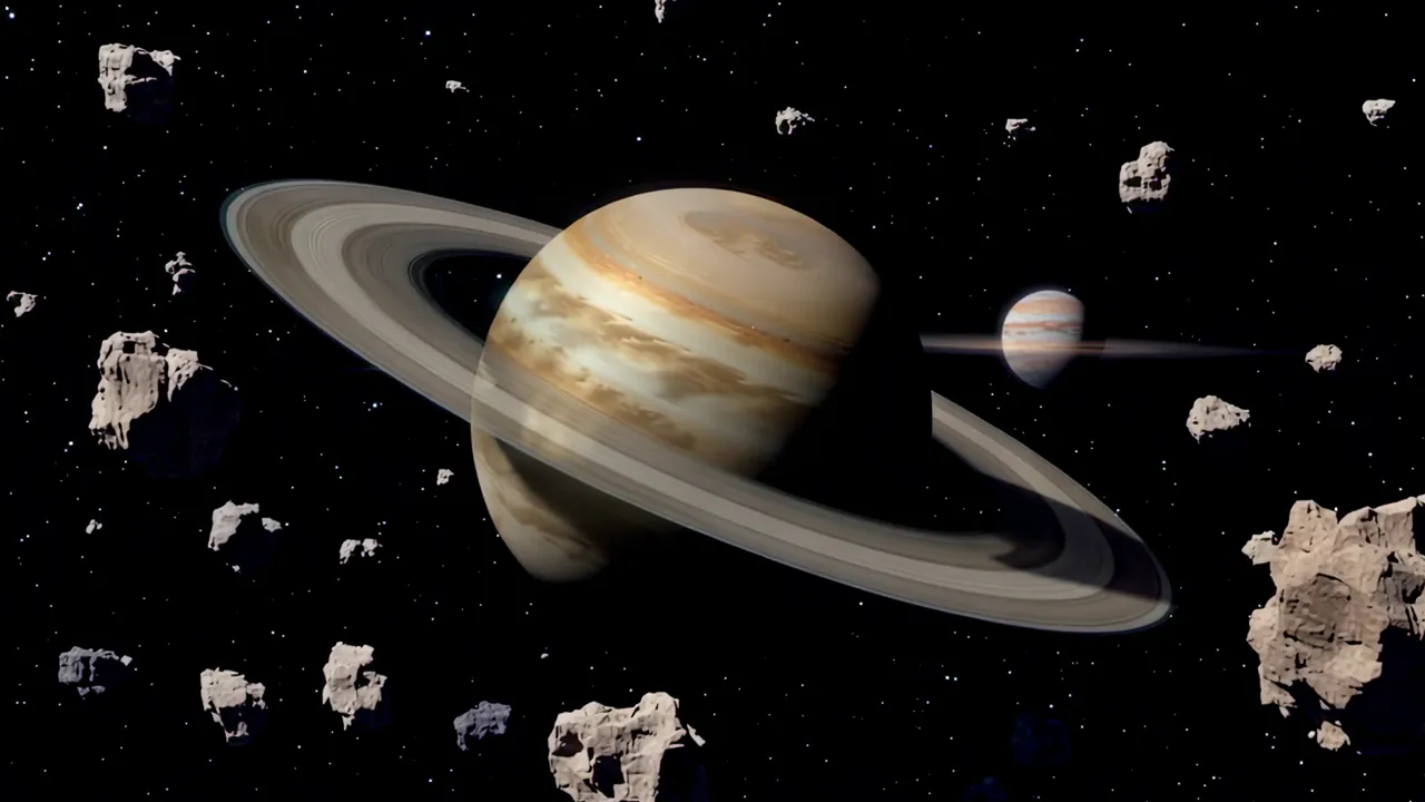 Captivating Saturn with Its Iconic Ring System