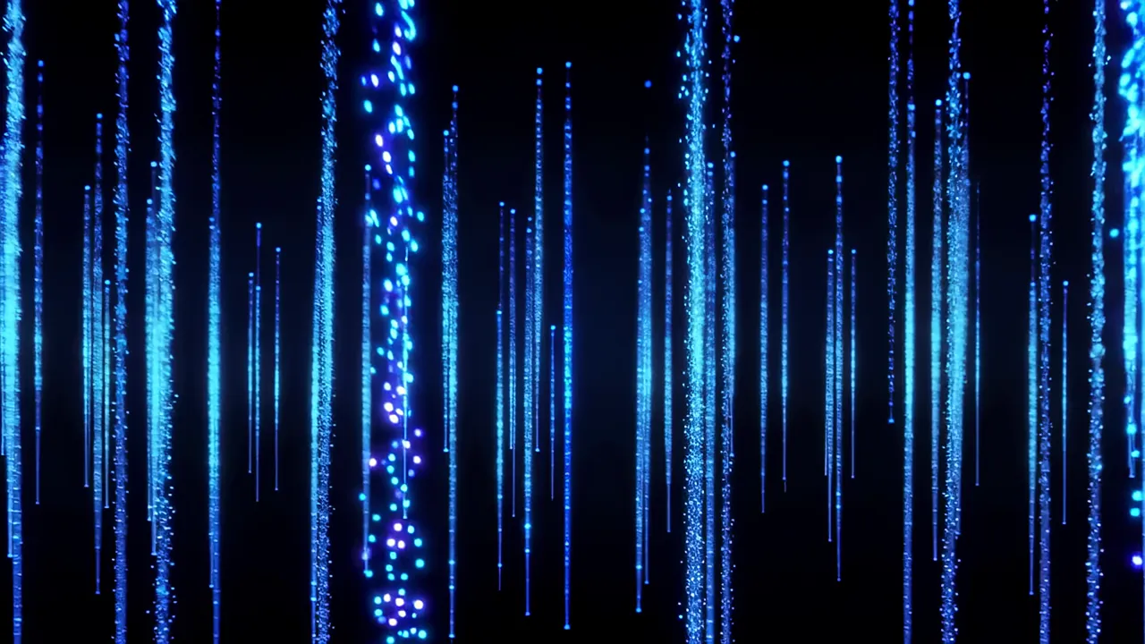 Cascading Blue Luminous Particles in Infinite Space