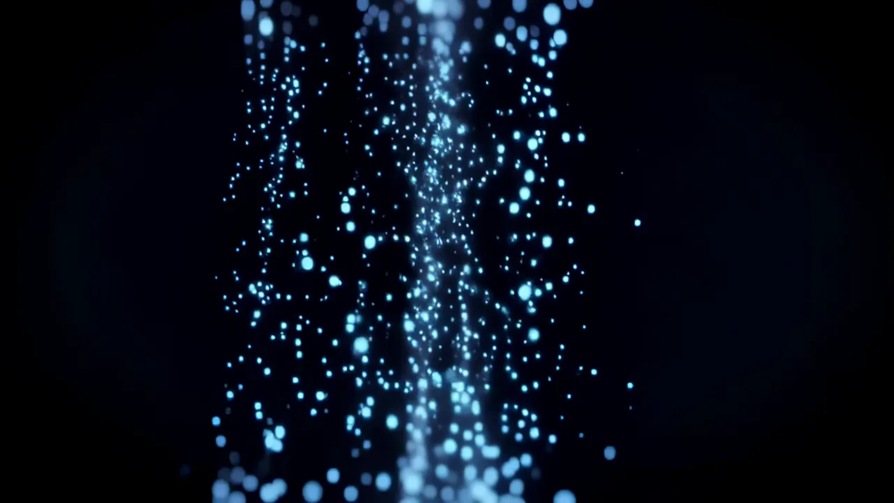 Cascading Blue Luminous Particles in Infinite Space