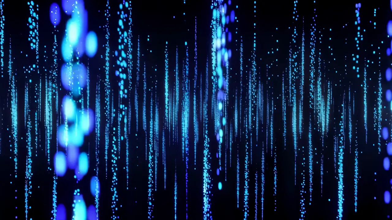 Cascading Blue Luminous Particles in Motion