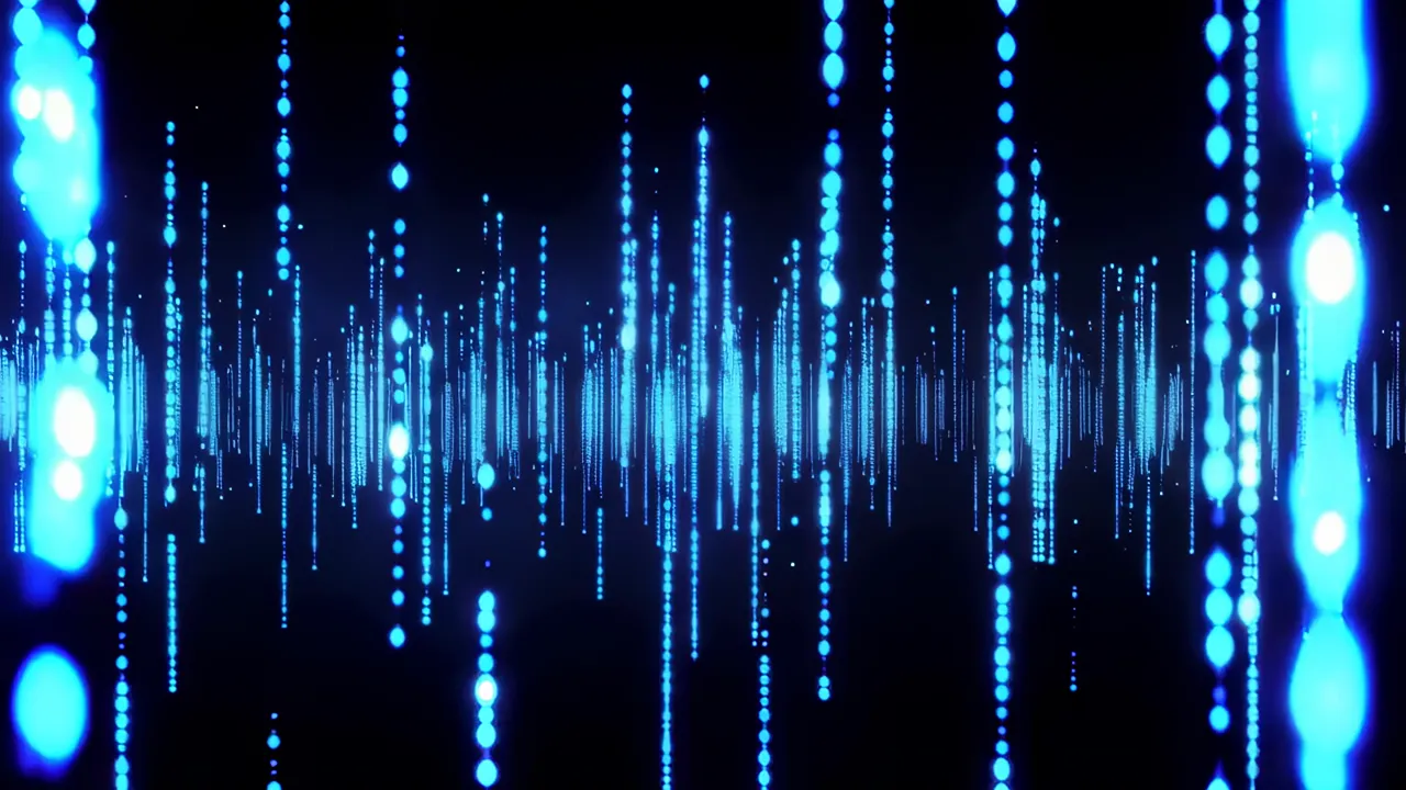 Cascading Blue Luminous Particles in Motion
