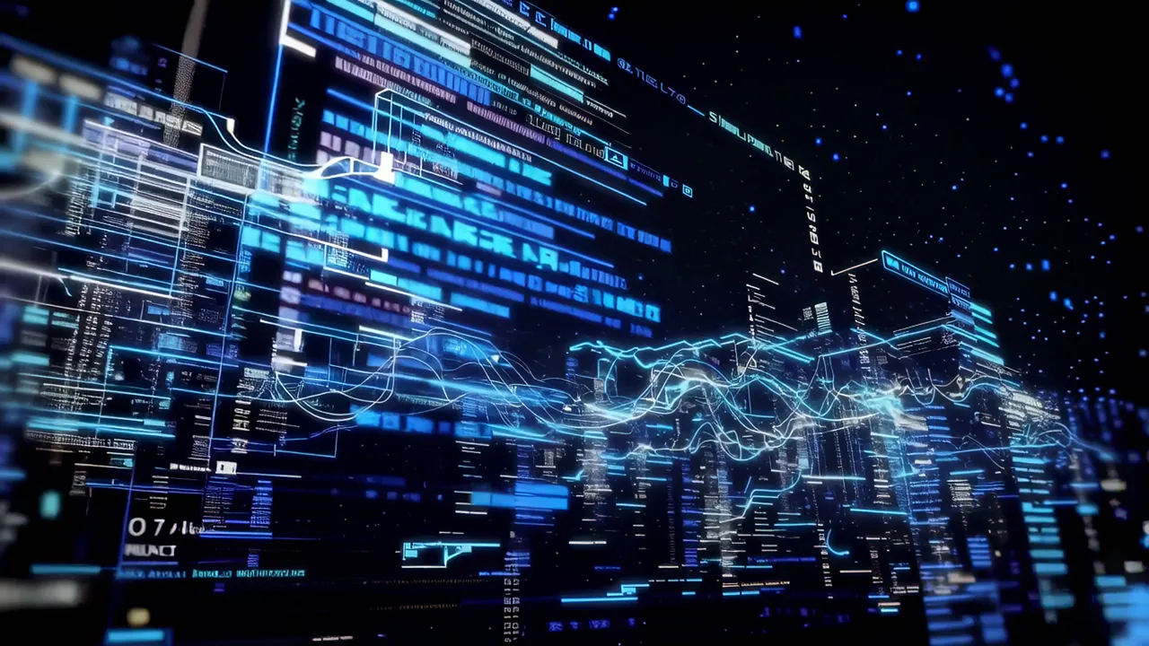 Cascading Streams of Luminous Blue Data in Dark Space