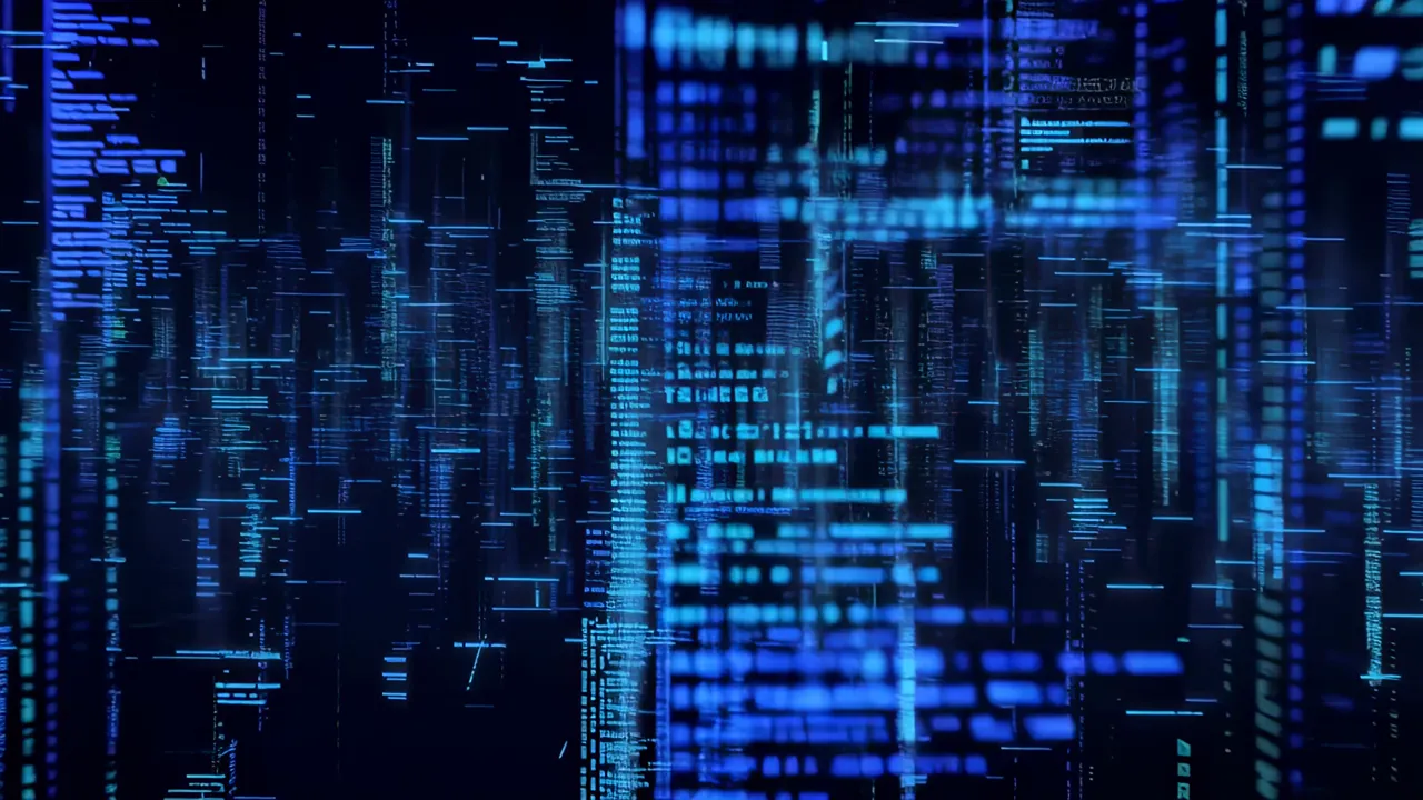 Cascading Streams of Luminous Blue Data in Darkness