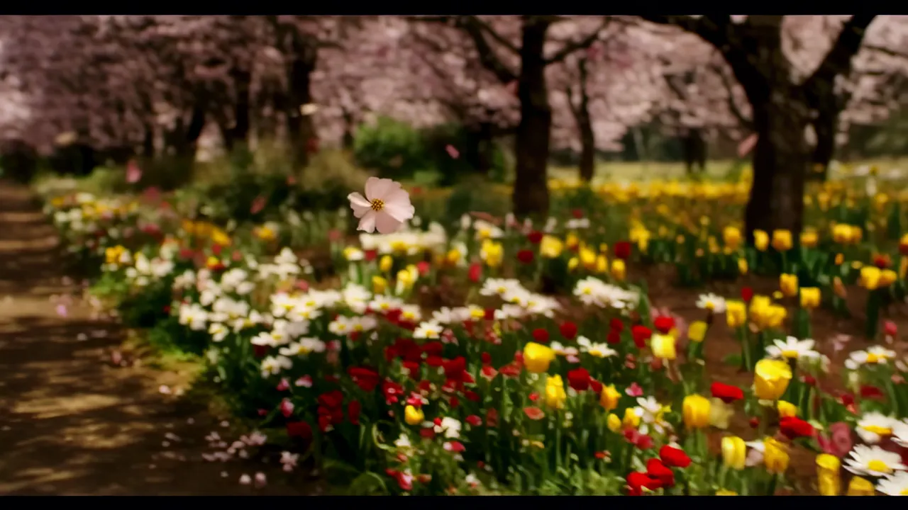 Cherry Blossom Pathway in Full Bloom