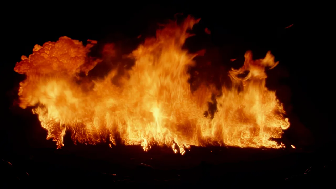 Churning Flames Filling the Entire Frame