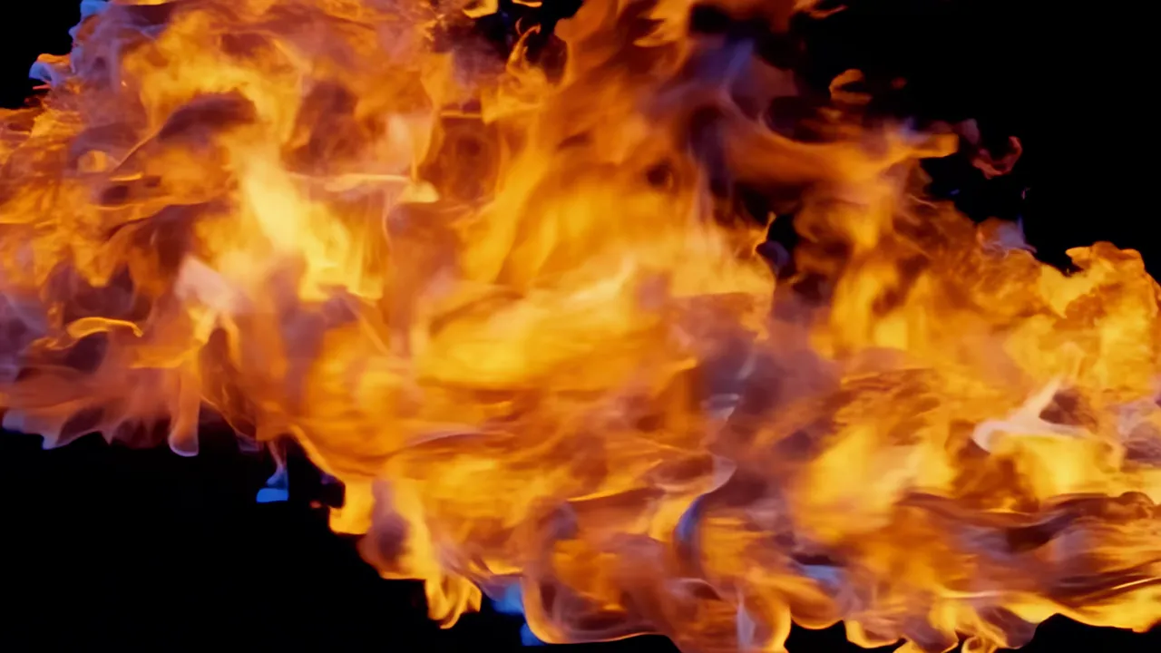Churning Flames Filling the Frame