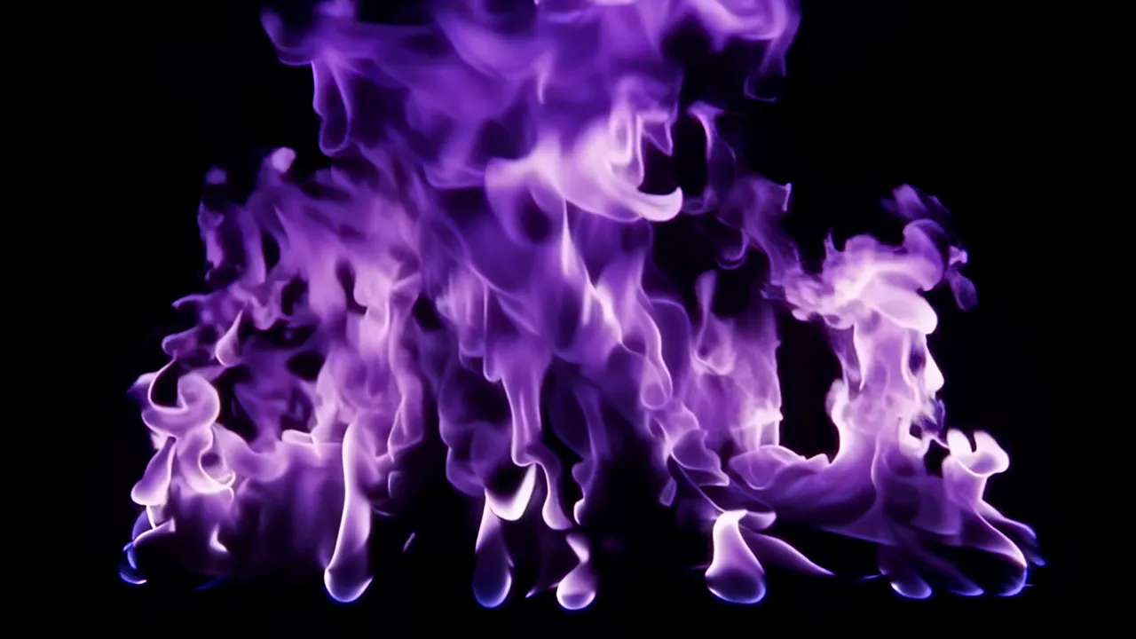 Churning Purple Flames Filling the Frame