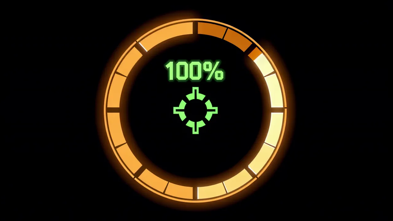 Circular Loading Progress Ring with Percentage Counter