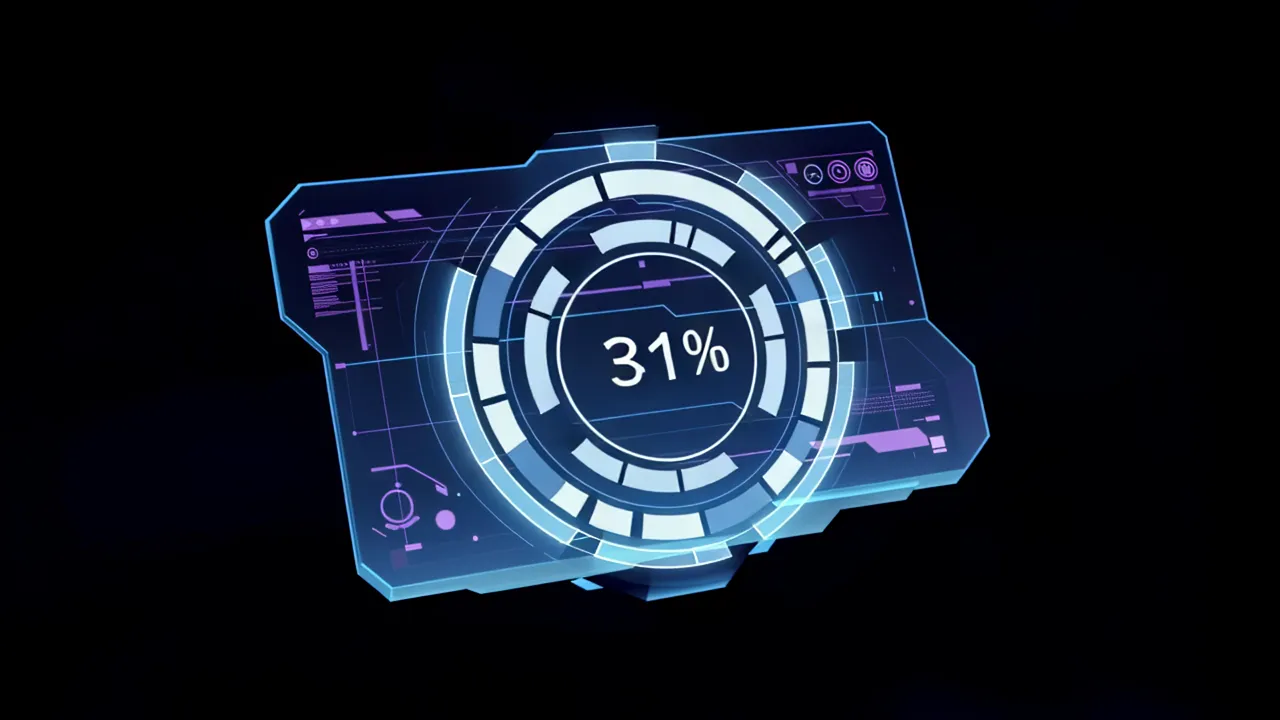 Circular Loading Progress Ring with Percentage Counter