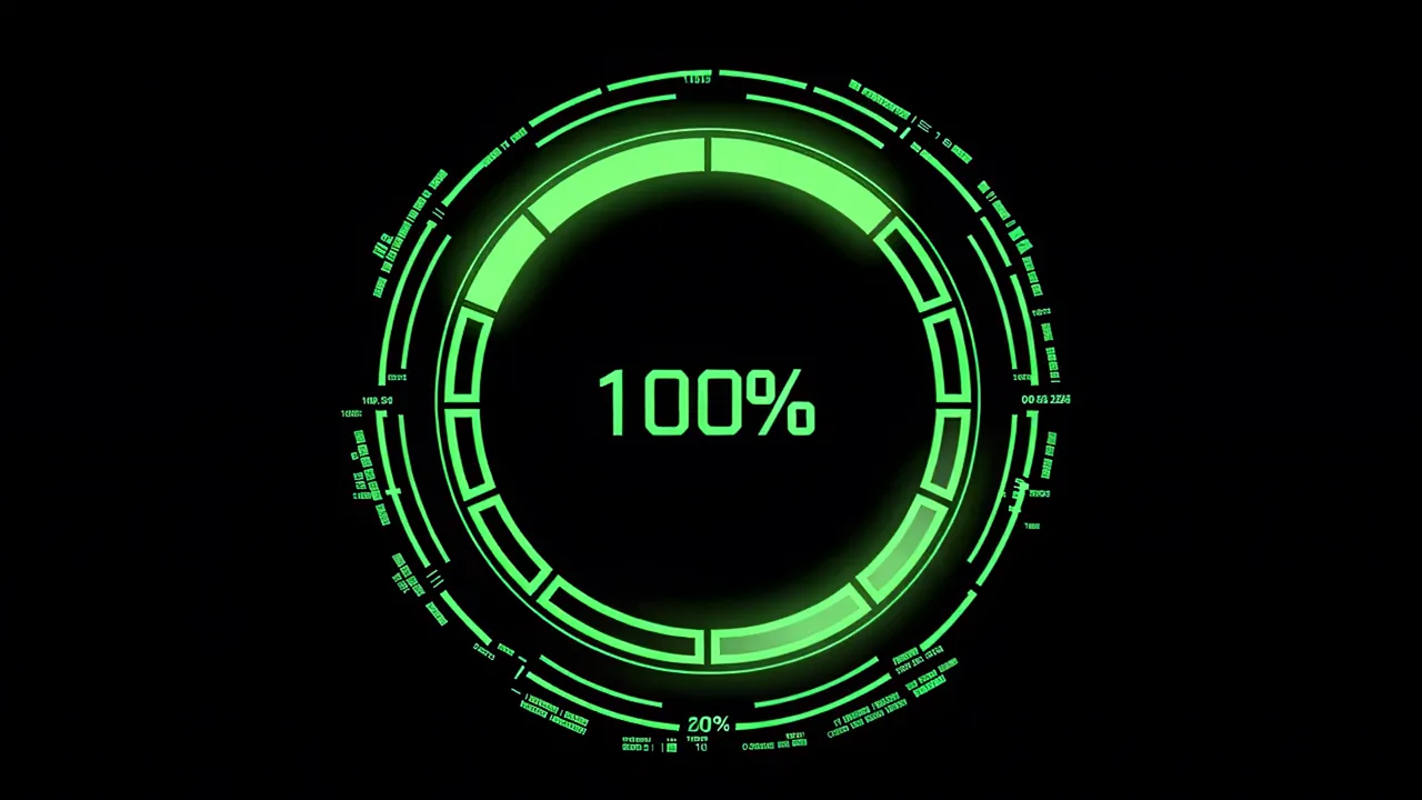 Circular Loading Progress Ring with Percentage Counter