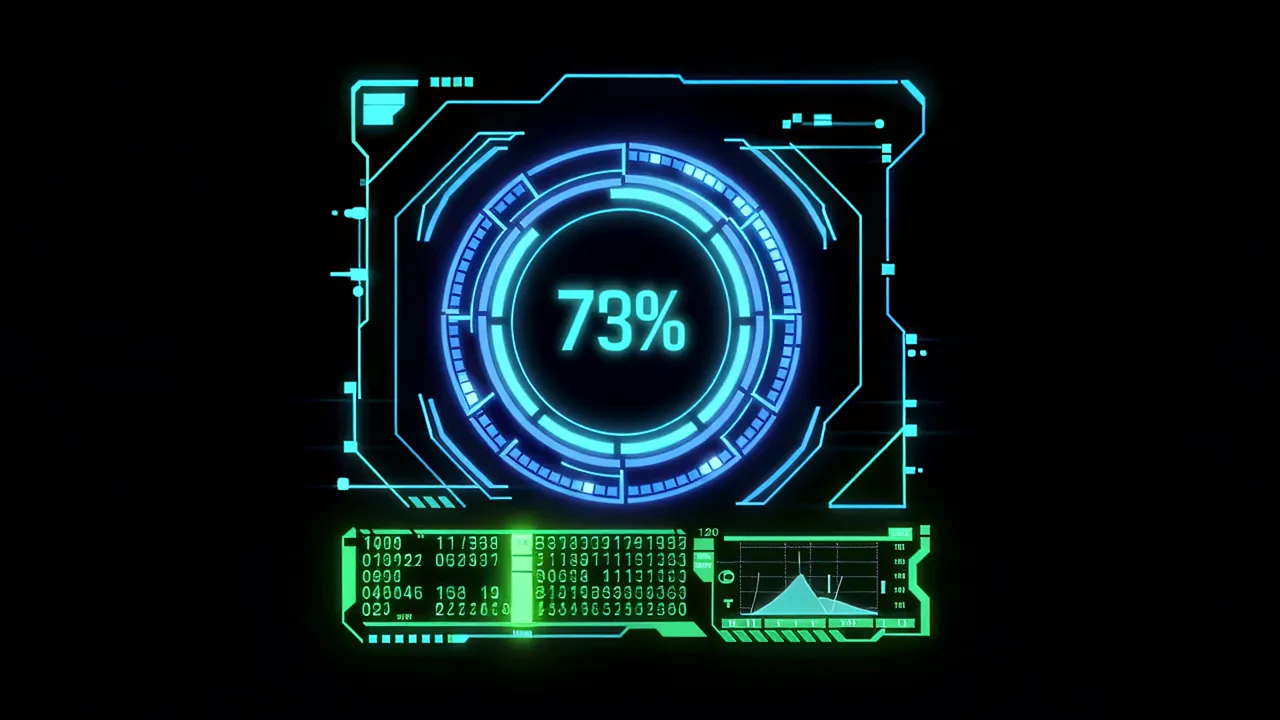 Circular Loading Progress Ring with Percentage Display
