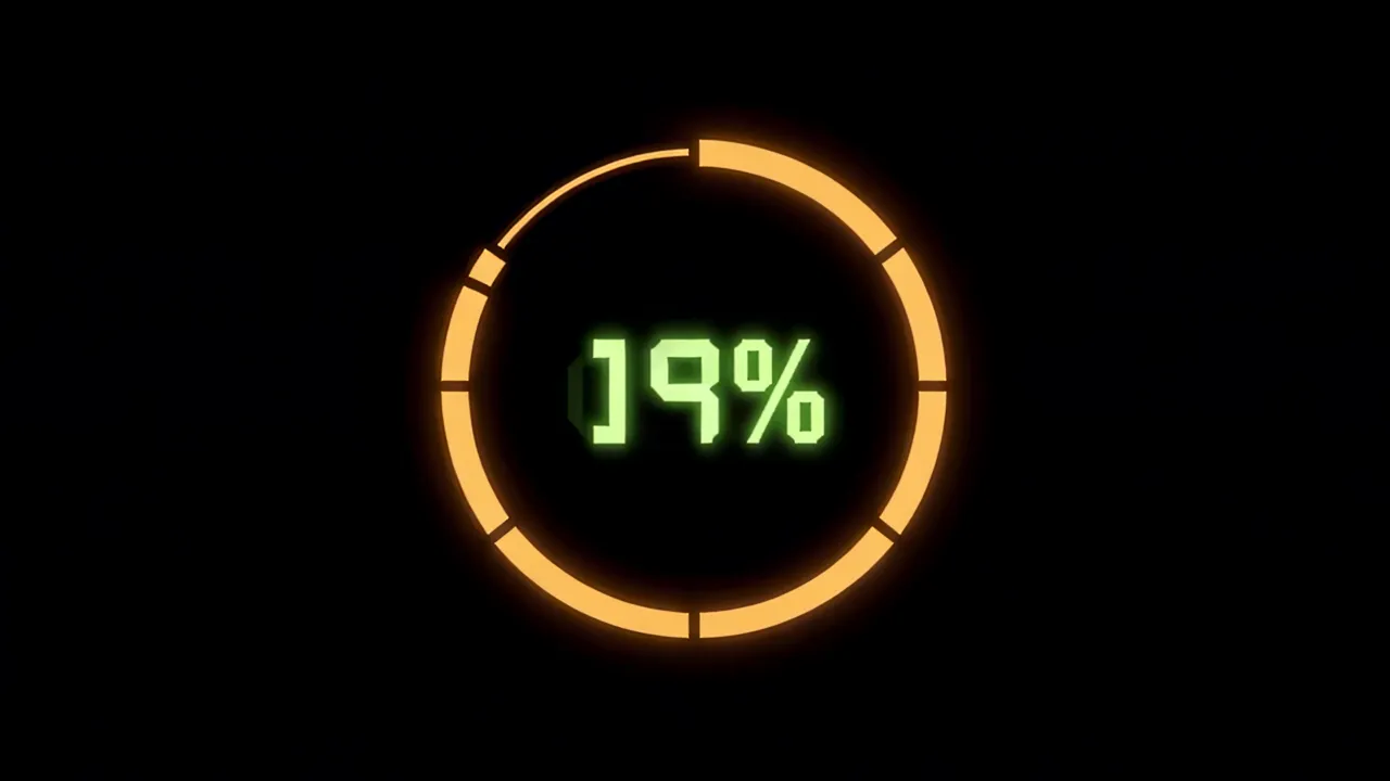 Circular Loading Progress Ring with Percentage Display