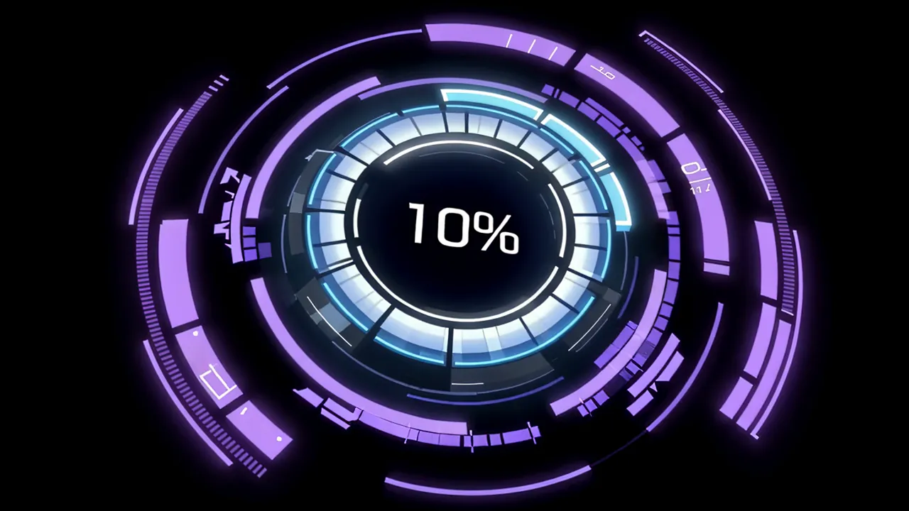 Circular Loading Progress Ring with Percentage Display
