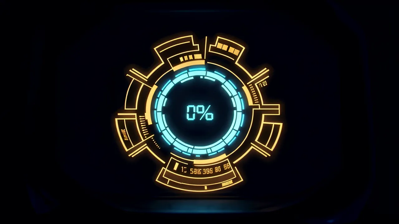 Circular Loading Progress Ring with Percentage Indicator