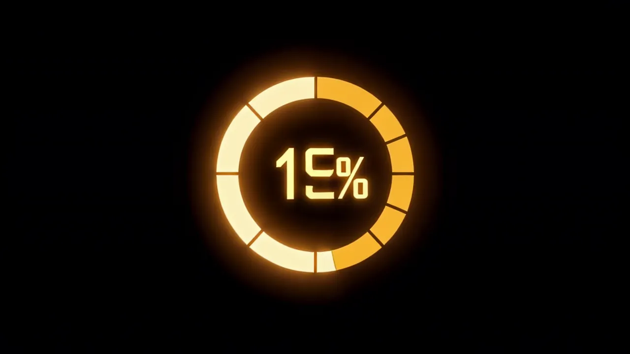Circular Loading Progress Ring with Percentage Indicator