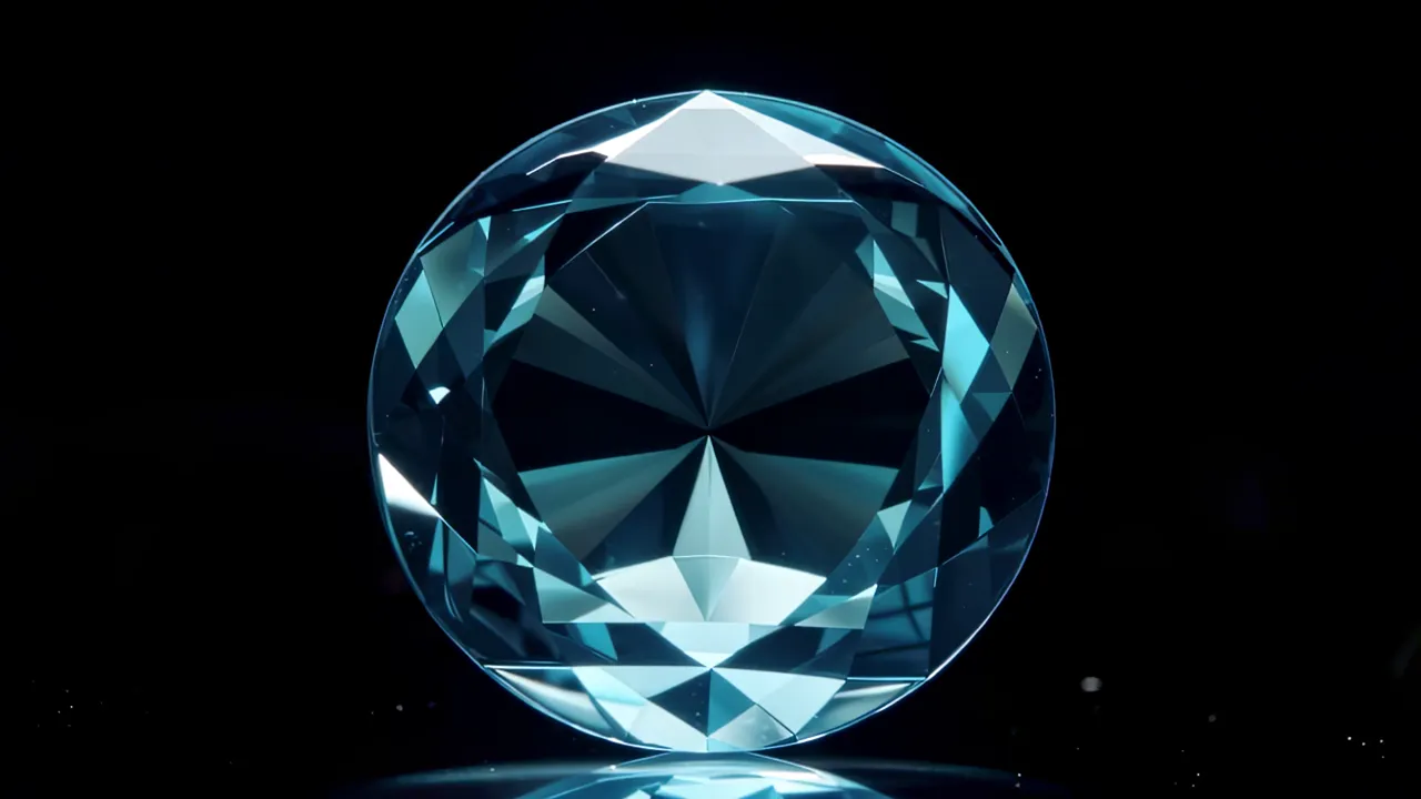 Close-Up of a Bluish Green Aquamarine Gemstone