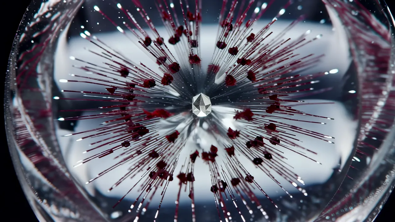 Close-Up of a Stunning Diamond with Intricate Patterns